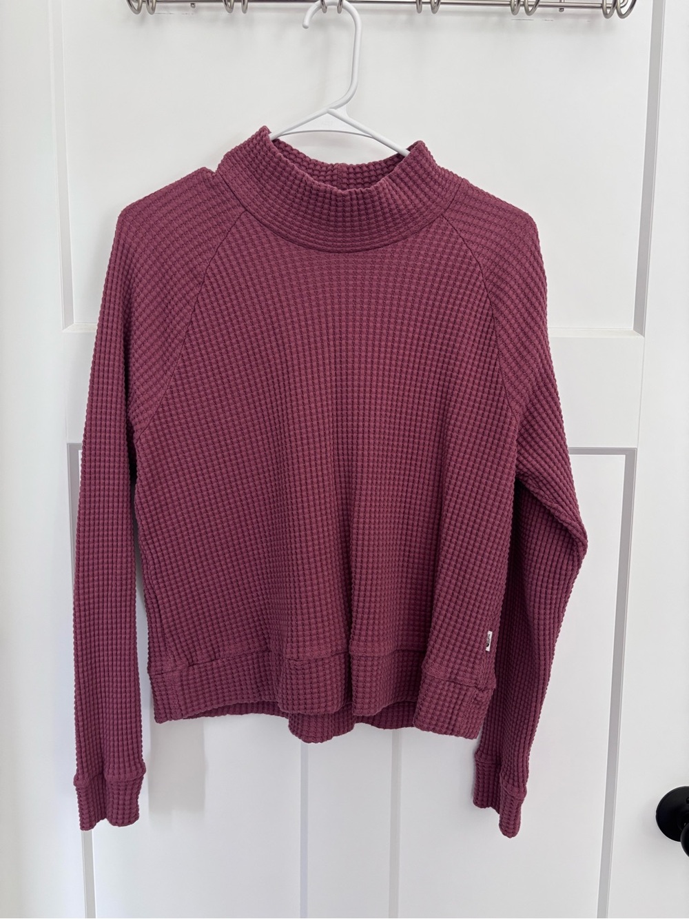 The North Face Mauve Waffle Knit Mock Neck Top